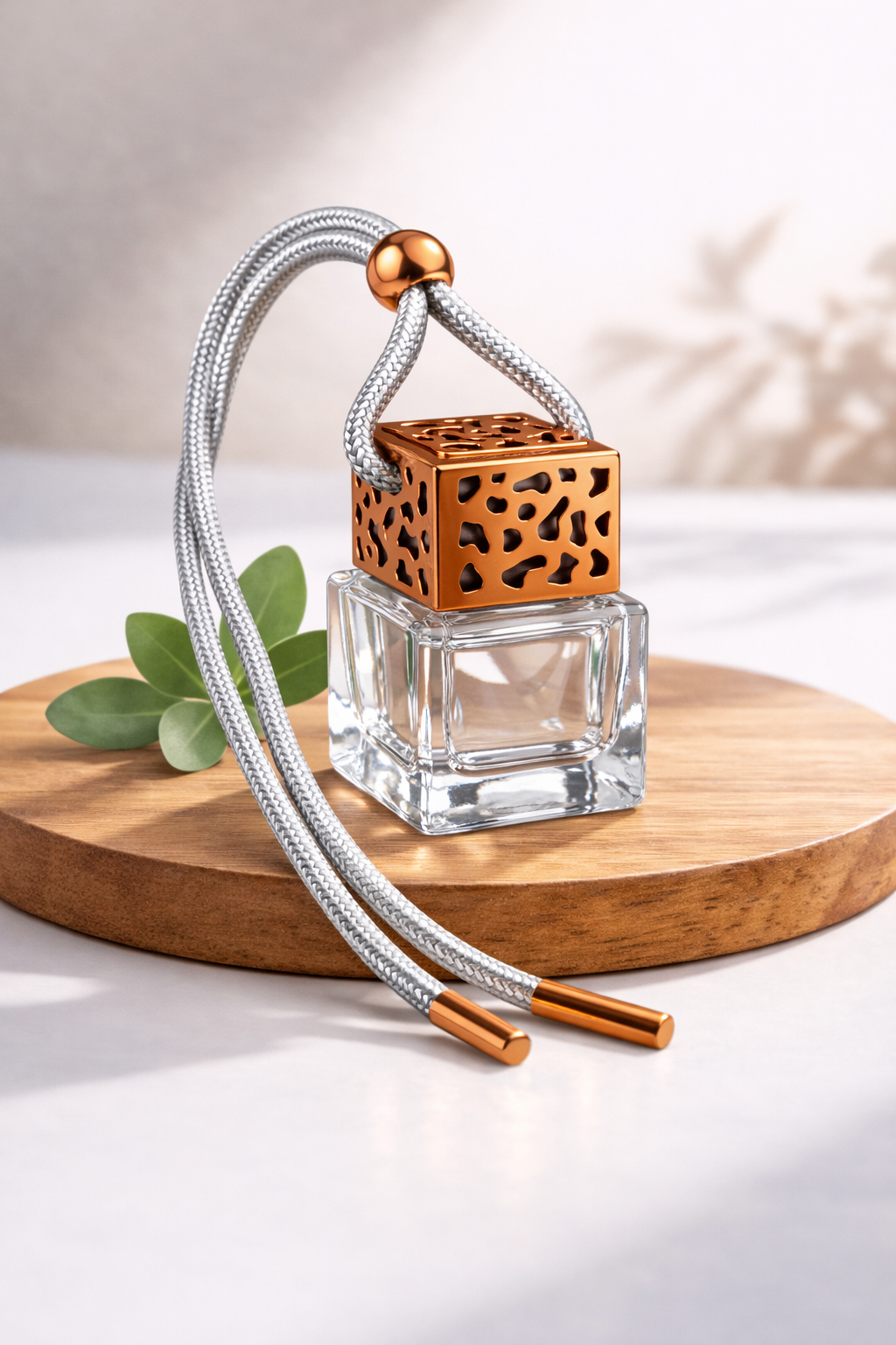 Koper flesje met zilvertouw